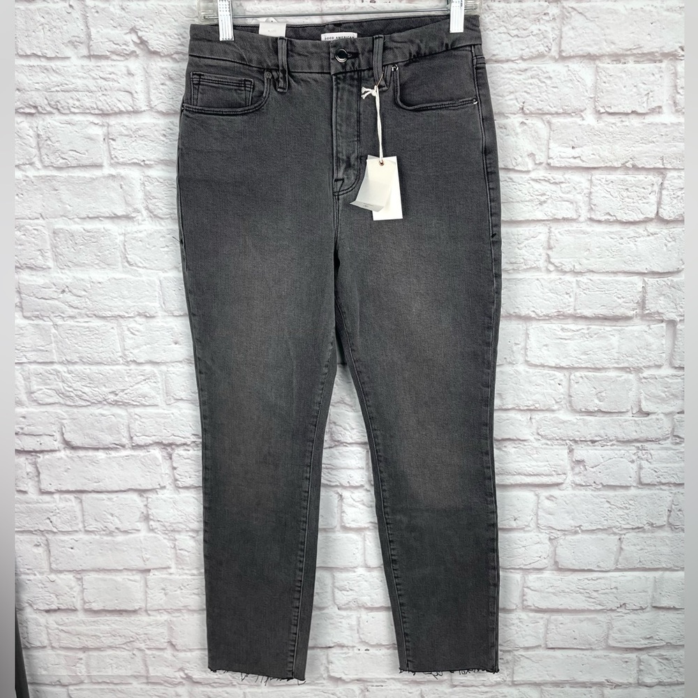 Good American Good Classic Raw Hem Slim Jeans Size 8/29